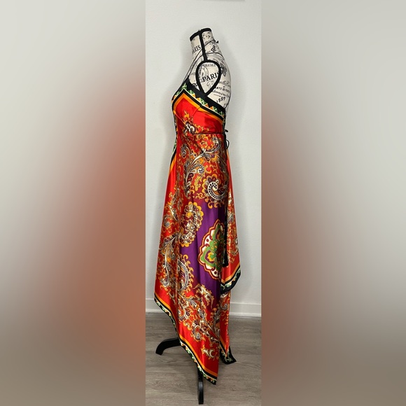 Silk rubber, ducky bandanna dress with zipper - Picture 5 of 7